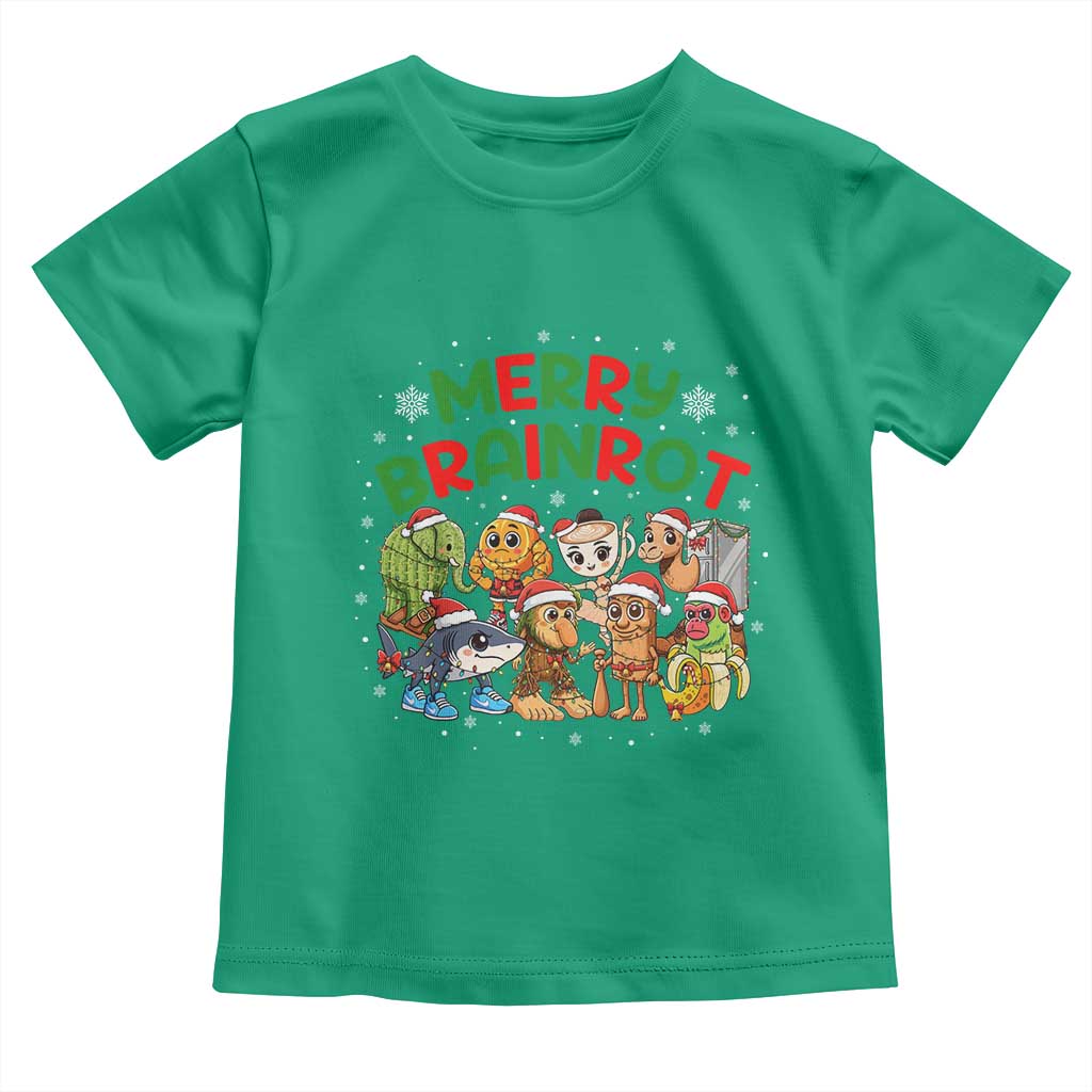 Gen Z Italian Merry Brainrot Christmas Toddler T Shirt Meme Holiday Gift TS12 Irish Green Print Your Wear