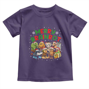 Gen Z Italian Merry Brainrot Christmas Toddler T Shirt Meme Holiday Gift TS12 Purple Print Your Wear