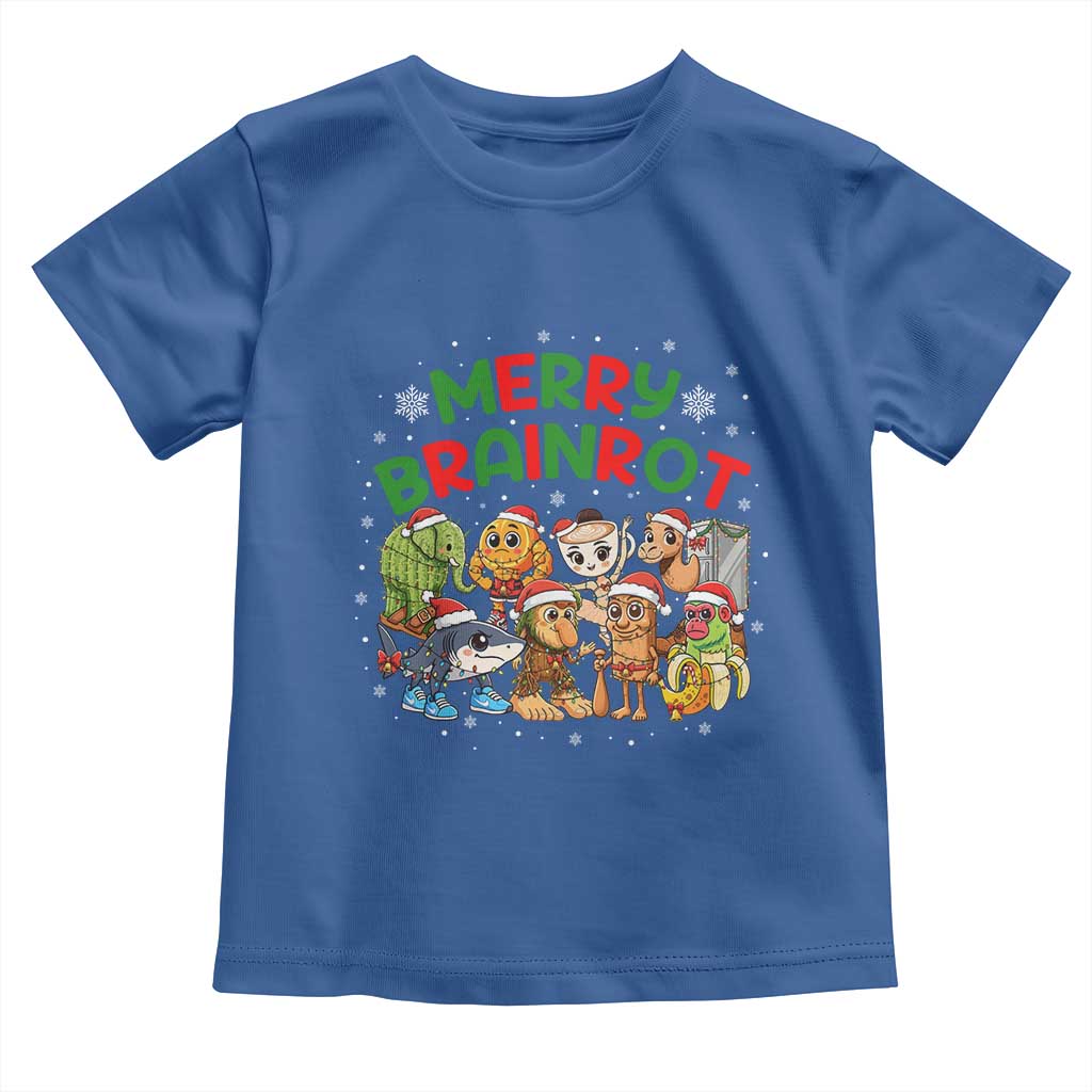 Gen Z Italian Merry Brainrot Christmas Toddler T Shirt Meme Holiday Gift TS12 Royal Blue Print Your Wear