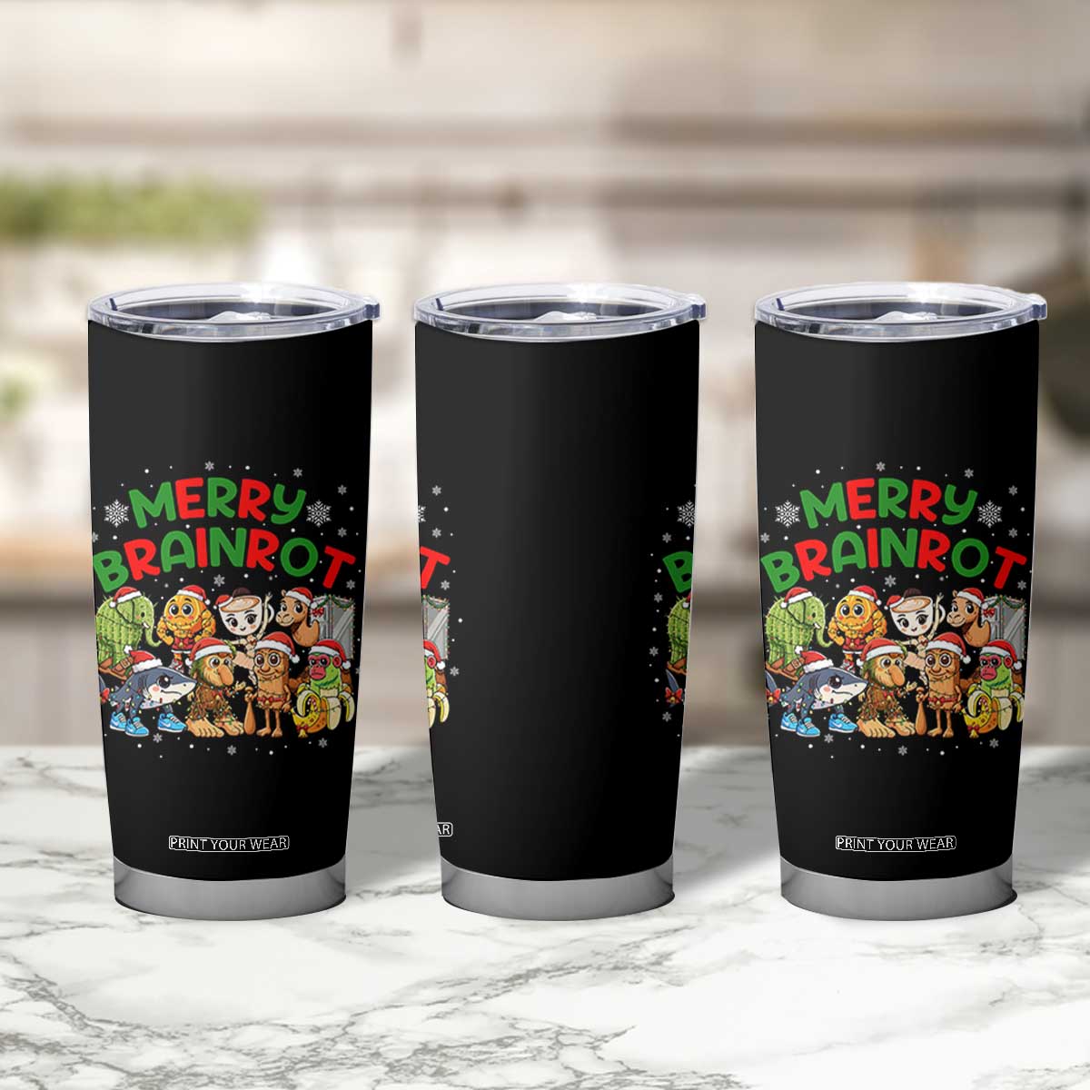 Gen Z Italian Merry Brainrot Christmas Tumbler Cup Meme Holiday Gift TS12 Print Your Wear