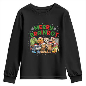 Gen Z Italian Merry Brainrot Christmas Youth Sweatshirt Meme Holiday Gift TS12 Black Print Your Wear