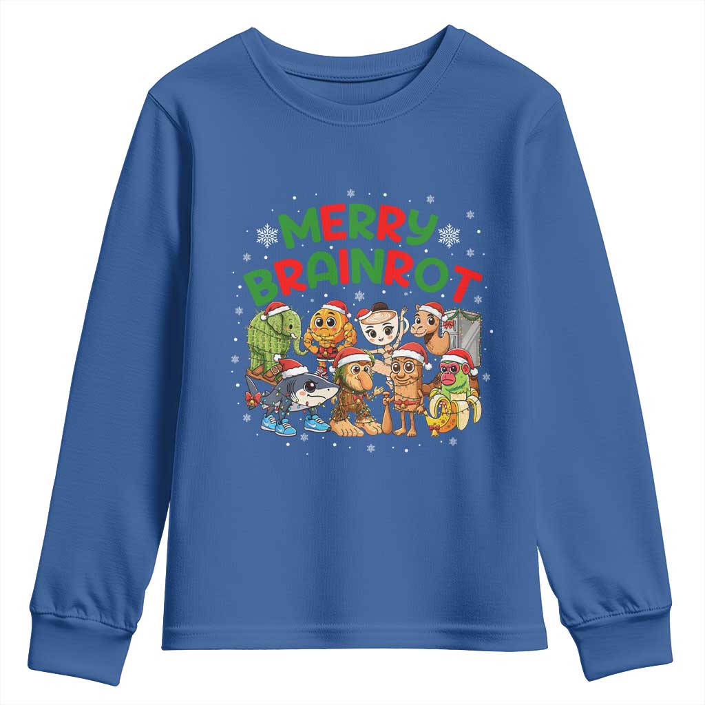 Gen Z Italian Merry Brainrot Christmas Youth Sweatshirt Meme Holiday Gift TS12 Royal Blue Print Your Wear