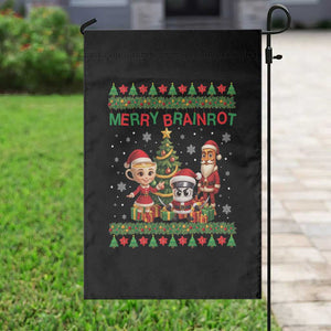Merry Brainrot Garden Flag Funny Ugly Christmas Italian Meme Gift TS12 Print Your Wear