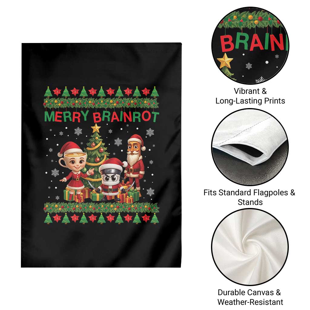 Merry Brainrot Garden Flag Funny Ugly Christmas Italian Meme Gift TS12 Print Your Wear