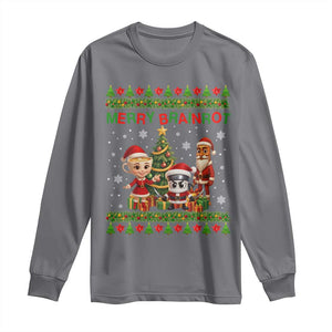 Merry Brainrot Long Sleeve Shirt Funny Ugly Christmas Italian Meme Gift TS12 Charcoal Print Your Wear