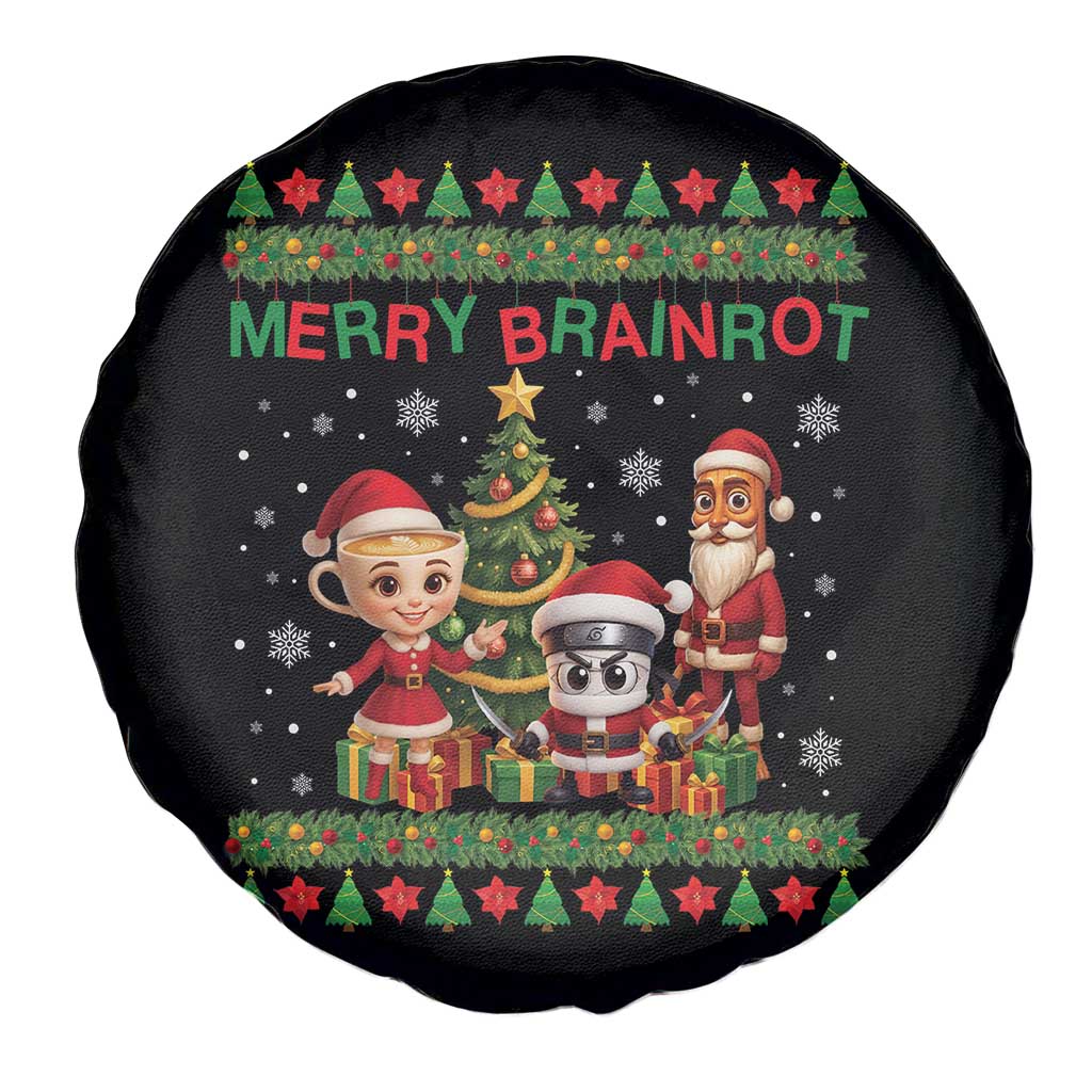 Merry Brainrot Spare Tire Cover Funny Ugly Christmas Italian Meme Gift TS12 Print Your Wear
