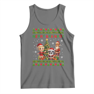 Merry Brainrot Tank Top Funny Ugly Christmas Italian Meme Gift TS12 Black Heather Print Your Wear