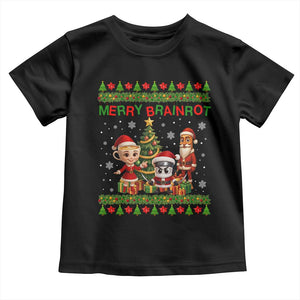 Merry Brainrot Toddler T Shirt Funny Ugly Christmas Italian Meme Gift TS12 Black Print Your Wear