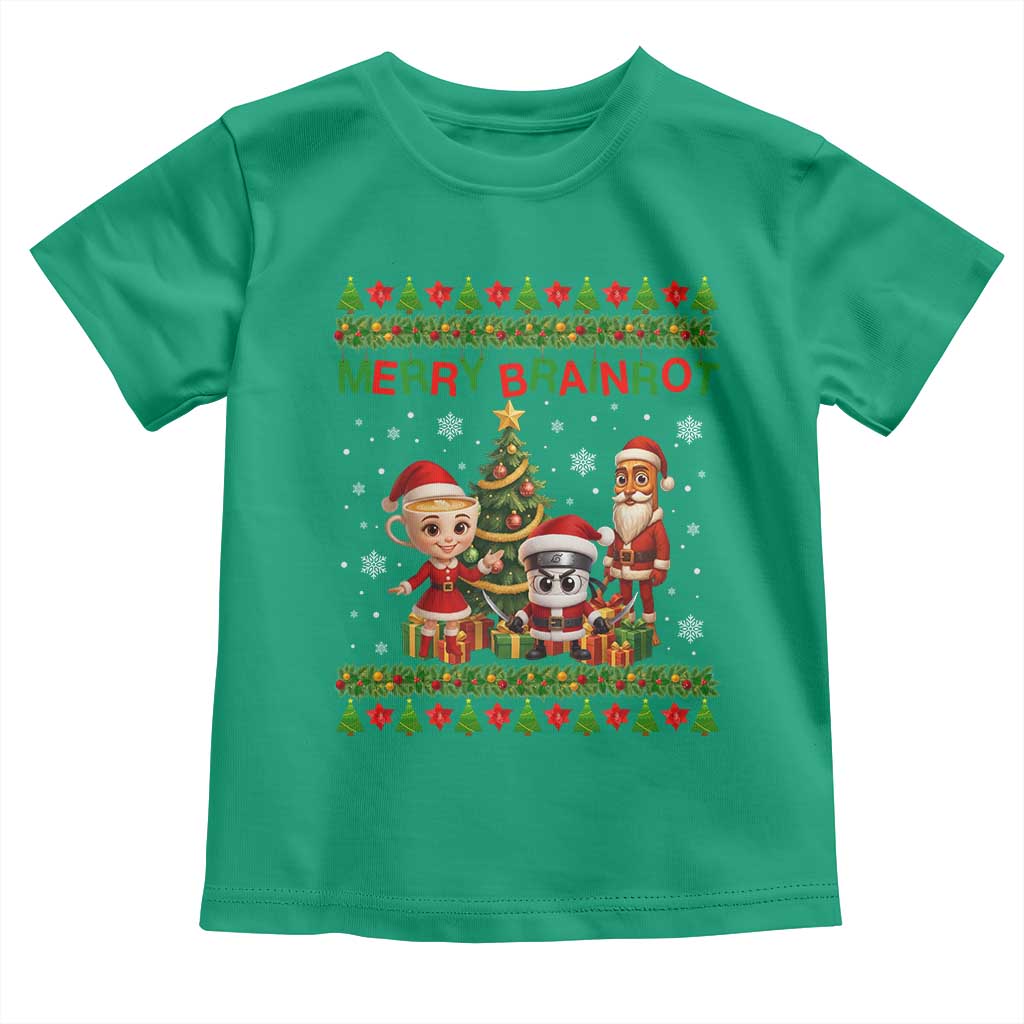 Merry Brainrot Toddler T Shirt Funny Ugly Christmas Italian Meme Gift TS12 Irish Green Print Your Wear