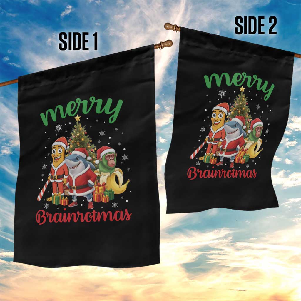 Merry Brainrotmas Garden Flag Funny Italian Brainrot Meme Christmas TS12 Print Your Wear