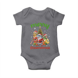 Merry Brainrotmas Baby Onesie Funny Italian Brainrot Meme Christmas TS12 Charcoal Print Your Wear