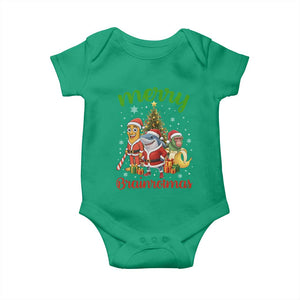 Merry Brainrotmas Baby Onesie Funny Italian Brainrot Meme Christmas TS12 Irish Green Print Your Wear
