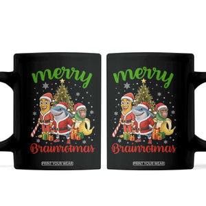 Merry Brainrotmas Coffee Mug Funny Italian Brainrot Meme Christmas TS12 Black Print Your Wear