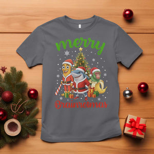 Merry Brainrotmas T Shirt Funny Italian Brainrot Meme Christmas TS12 Charcoal Print Your Wear