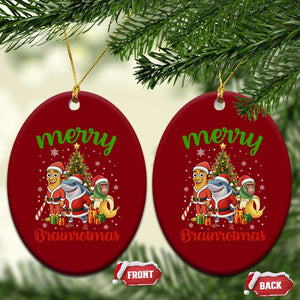 Merry Brainrotmas Ceramic Ornament Funny Italian Brainrot Meme Christmas TS12 Print Your Wear