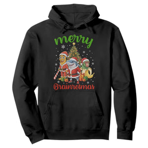 Merry Brainrotmas Hoodie Funny Italian Brainrot Meme Christmas TS12 Black Print Your Wear