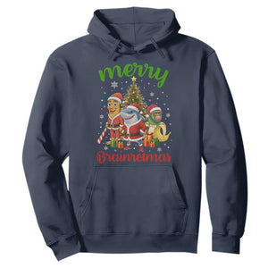 Merry Brainrotmas Hoodie Funny Italian Brainrot Meme Christmas TS12 Navy Print Your Wear