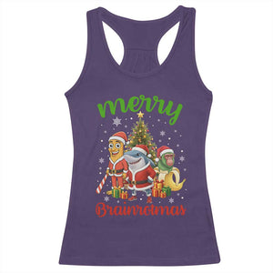Merry Brainrotmas Racerback Tank Top Funny Italian Brainrot Meme Christmas TS12 Purple Print Your Wear