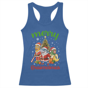 Merry Brainrotmas Racerback Tank Top Funny Italian Brainrot Meme Christmas TS12 Royal Blue Print Your Wear