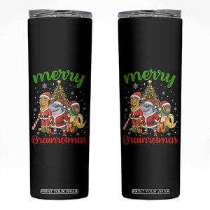 Merry Brainrotmas Skinny Tumbler Funny Italian Brainrot Meme Christmas TS12 Black Print Your Wear