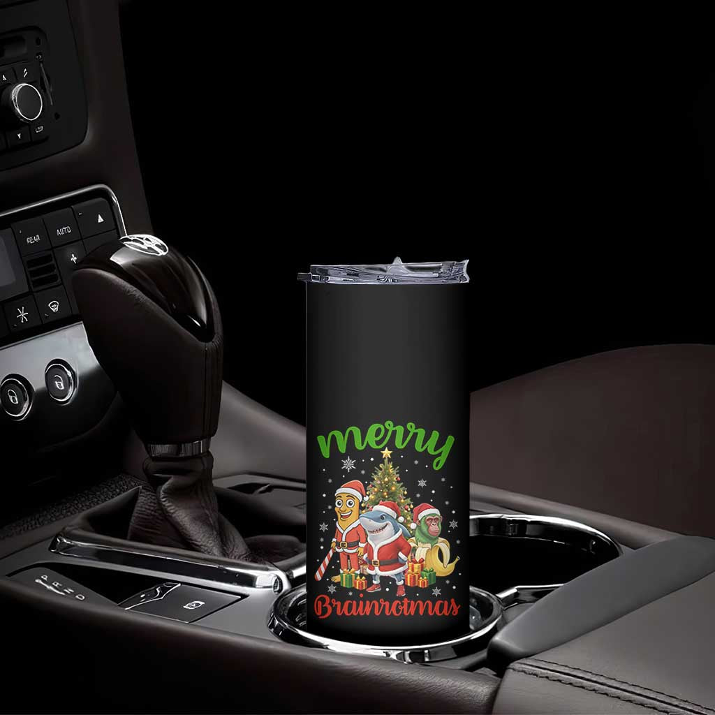 Merry Brainrotmas Skinny Tumbler Funny Italian Brainrot Meme Christmas TS12 Print Your Wear