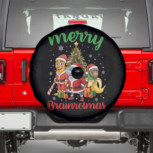 Merry Brainrotmas Spare Tire Cover Funny Italian Brainrot Meme Christmas TS12 Black Print Your Wear