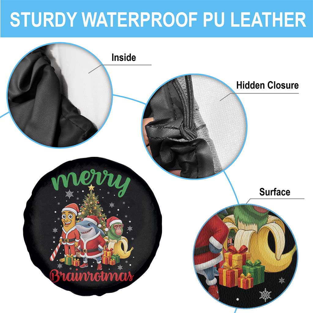 Merry Brainrotmas Spare Tire Cover Funny Italian Brainrot Meme Christmas TS12 Print Your Wear