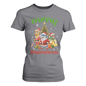 Merry Brainrotmas T Shirt For Women Funny Italian Brainrot Meme Christmas TS12 Charcoal Print Your Wear