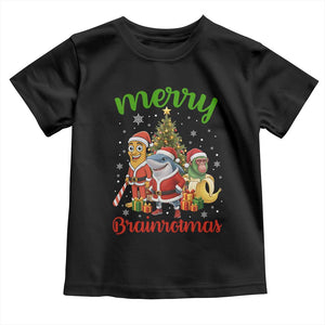 Merry Brainrotmas Toddler T Shirt Funny Italian Brainrot Meme Christmas TS12 Black Print Your Wear