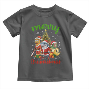 Merry Brainrotmas Toddler T Shirt Funny Italian Brainrot Meme Christmas TS12 Dark Heather Print Your Wear