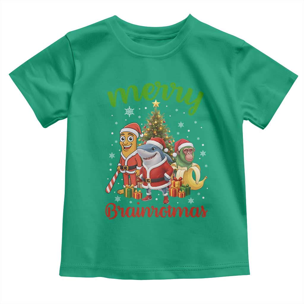 Merry Brainrotmas Toddler T Shirt Funny Italian Brainrot Meme Christmas TS12 Irish Green Print Your Wear