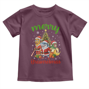 Merry Brainrotmas Toddler T Shirt Funny Italian Brainrot Meme Christmas TS12 Maroon Print Your Wear