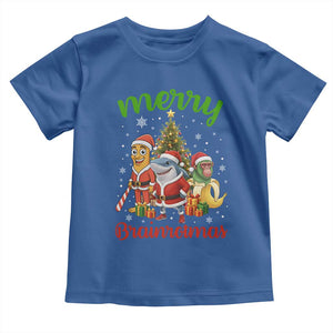Merry Brainrotmas Toddler T Shirt Funny Italian Brainrot Meme Christmas TS12 Royal Blue Print Your Wear