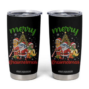 Merry Brainrotmas Tumbler Cup Funny Italian Brainrot Meme Christmas TS12 Black Print Your Wear