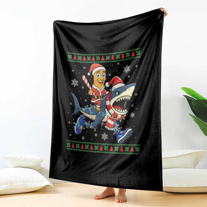 Funny Tung Tung Sahur Riding Tralala Throw Blanket Ugly Chritstmas Italian Brainrot Meme TS12 Print Your Wear