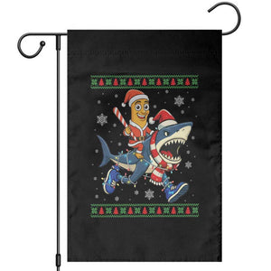 Funny Tung Tung Sahur Riding Tralala Garden Flag Ugly Chritstmas Italian Brainrot Meme TS12 Black Print Your Wear