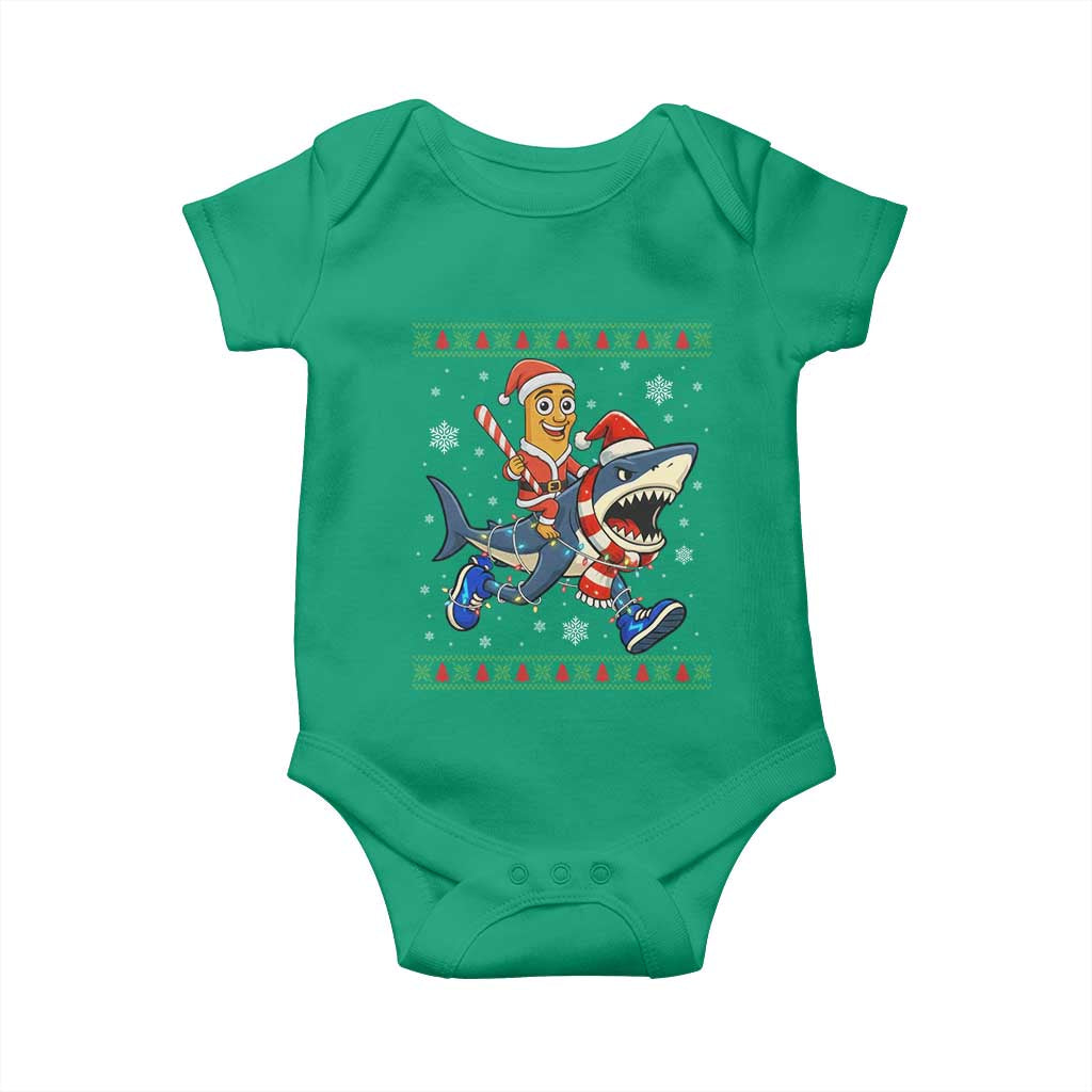 Funny Tung Tung Sahur Riding Tralala Baby Onesie Ugly Chritstmas Italian Brainrot Meme TS12 Irish Green Print Your Wear