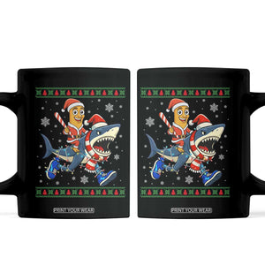 Funny Tung Tung Sahur Riding Tralala Coffee Mug Ugly Chritstmas Italian Brainrot Meme TS12 Black Print Your Wear