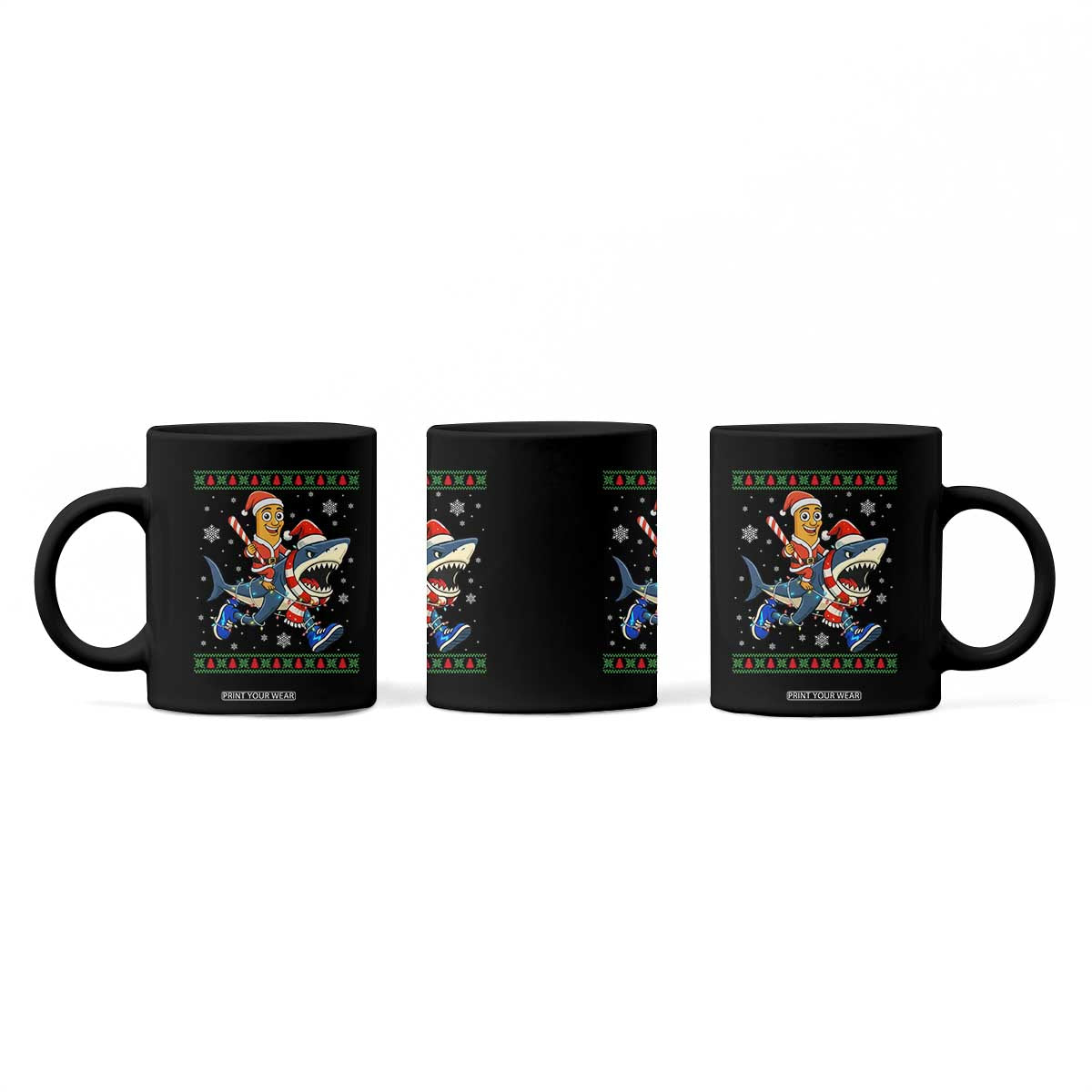 Funny Tung Tung Sahur Riding Tralala Coffee Mug Ugly Chritstmas Italian Brainrot Meme TS12 Print Your Wear