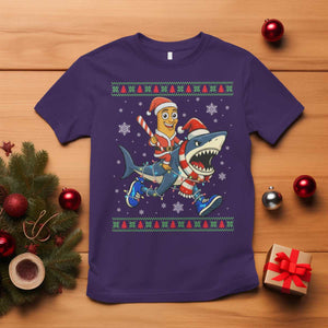 Funny Tung Tung Sahur Riding Tralala T Shirt Ugly Chritstmas Italian Brainrot Meme TS12 Purple Print Your Wear