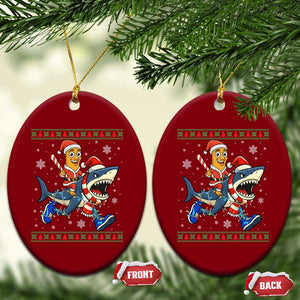 Funny Tung Tung Sahur Riding Tralala Ceramic Ornament Ugly Chritstmas Italian Brainrot Meme TS12 Print Your Wear