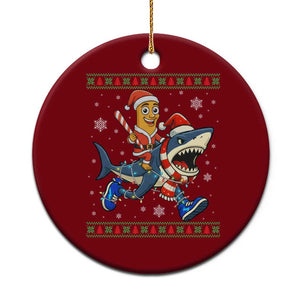 Funny Tung Tung Sahur Riding Tralala Ceramic Ornament Ugly Chritstmas Italian Brainrot Meme TS12 1pc Red Print Your Wear