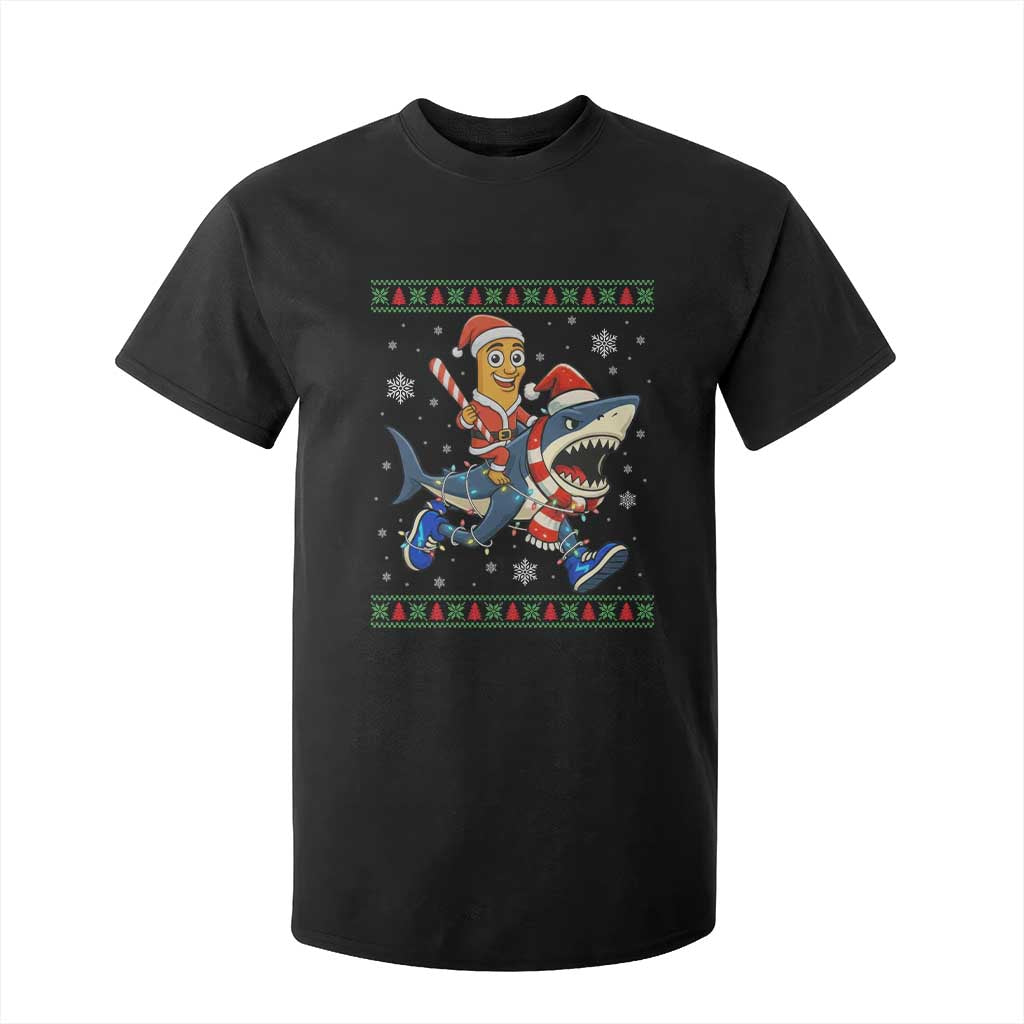 Funny Tung Tung Sahur Riding Tralala T Shirt For Kid Ugly Chritstmas Italian Brainrot Meme TS12 Black Print Your Wear