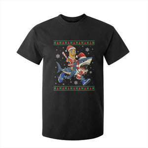 Funny Tung Tung Sahur Riding Tralala T Shirt For Kid Ugly Chritstmas Italian Brainrot Meme TS12 Black Print Your Wear