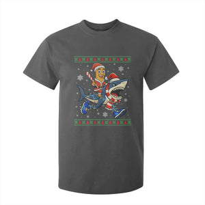 Funny Tung Tung Sahur Riding Tralala T Shirt For Kid Ugly Chritstmas Italian Brainrot Meme TS12 Dark Heather Print Your Wear