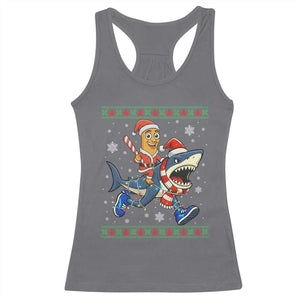 Funny Tung Tung Sahur Riding Tralala Racerback Tank Top Ugly Chritstmas Italian Brainrot Meme TS12 Charcoal Print Your Wear