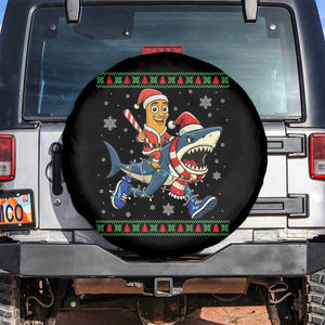 Funny Tung Tung Sahur Riding Tralala Spare Tire Cover Ugly Chritstmas Italian Brainrot Meme TS12 No hole Black Print Your Wear
