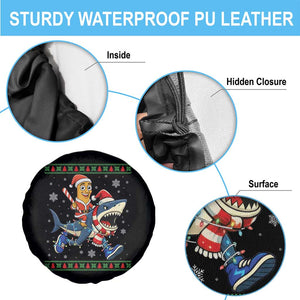 Funny Tung Tung Sahur Riding Tralala Spare Tire Cover Ugly Chritstmas Italian Brainrot Meme TS12 Print Your Wear