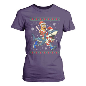 Funny Tung Tung Sahur Riding Tralala T Shirt For Women Ugly Chritstmas Italian Brainrot Meme TS12 Purple Print Your Wear