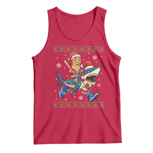 Funny Tung Tung Sahur Riding Tralala Tank Top Ugly Chritstmas Italian Brainrot Meme TS12 Red Print Your Wear